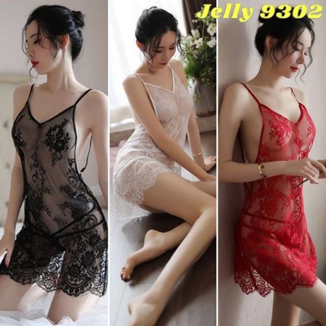 [QUÀ TẶNG] Váy Ngủ Lọt Khe Xuyên Thấu Gợi Cảm, Trẻ Trung Phong Cách Hàn Quốc – Đầm Ngủ 2 Dây Sexy Quyến Rũ - Jelly 9302