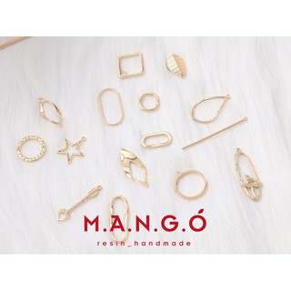 Khung kim loại mạ vàng làm trang sức thủ công nhiều hình