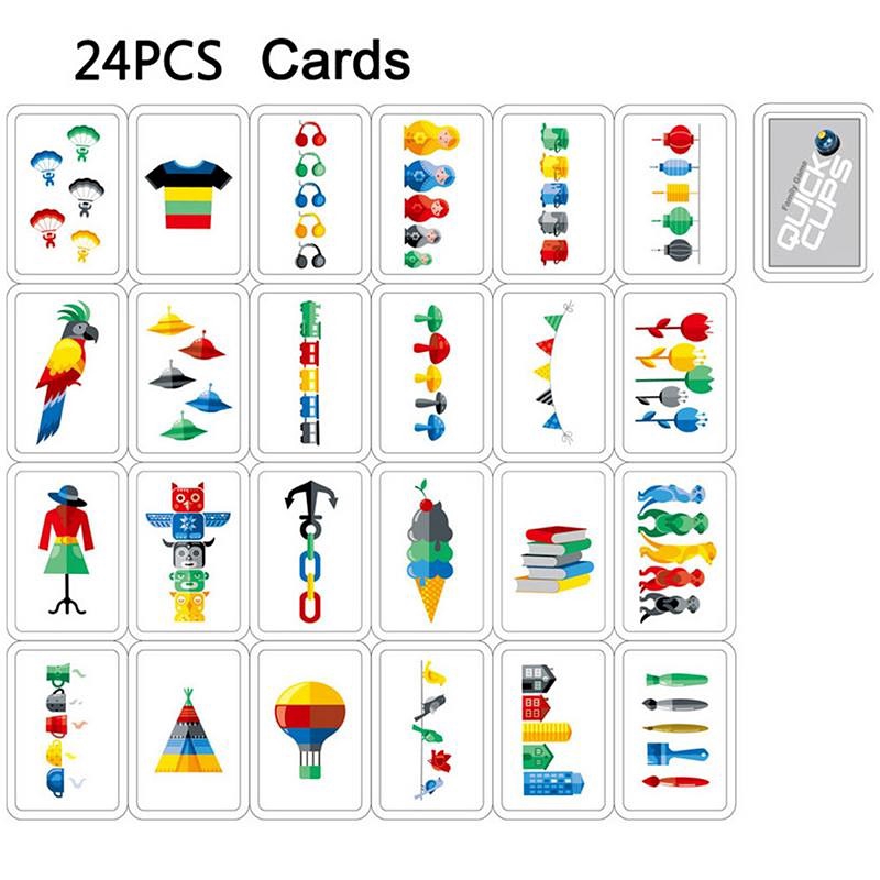 Family Classic Board Game 2-6 Players Speed Cups Stacking Game Card Funny Party Challenge Quick Cups Game For Child Gift