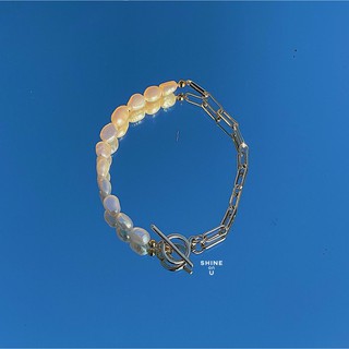Vòng Tay Handmade Unisex Half Pearl