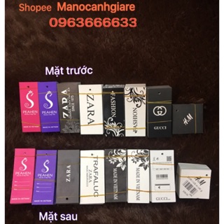 TAG MÁC QUẦN ÁO, TẬP 100 CHIẾC NHIỀU MẪU PHÙ HỢP
