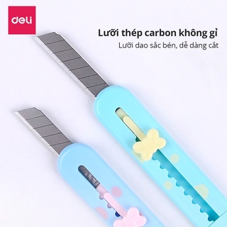 Dao Rọc Giấy Mini Hươu Cao Cổ Cute DELI Chính Hãng