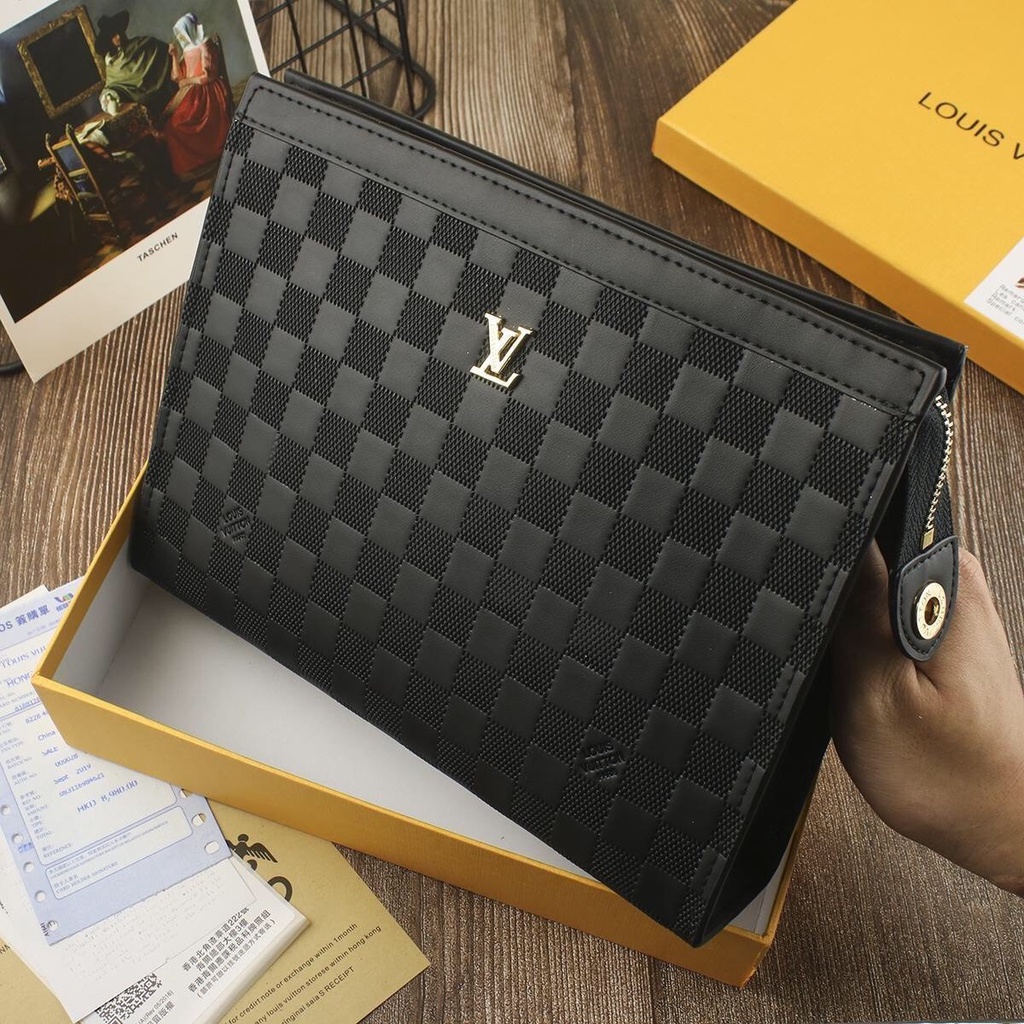 Siêu phẩm mới cập bến , Ví cầm tay Clutch LV Caro bản cao cấp cực sang trọng