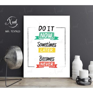 Tranh canvas tiếng anh TCVTA98 tặng đinh treo tranh