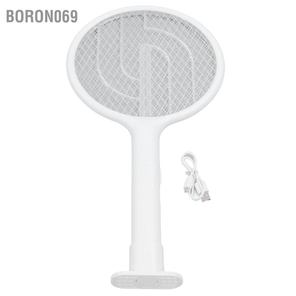 vợt muỗi cầm tay Sạc USB 2 trong 1 Màu ánh sáng tím Lưới bảo vệ có thể sạc lại Fly cho ngoài trời Boron069