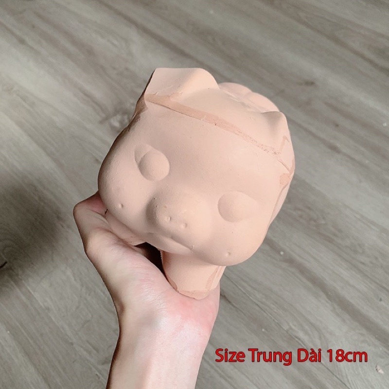 Heo đất chưa sơn, heo đất chưa vẽ màu, tượng tô màu cho bé đất nung an toàn
