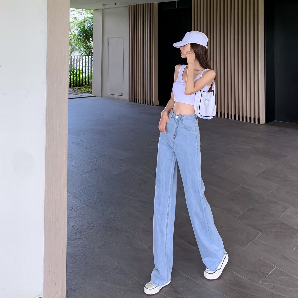 QUẦN JEANS NỮ ỐNG SUÔNG, QUẦN JEANS NỮ ỐNG RỘNG, QUẦN JEANS NỮ ỐNG SUÔNG CẠP CAO HÀNG NHẬP QUẢNG CHÂU