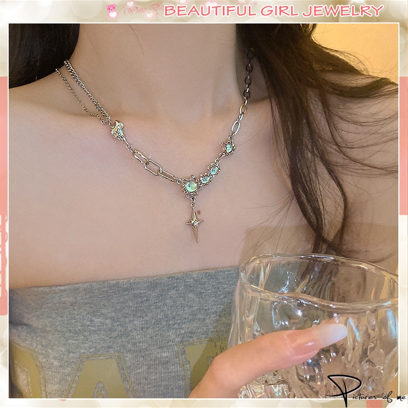 Vòng cổ Mặt Hình Ngôi Sao Đính Đá Zircon Sang Trọng Cho Nữ