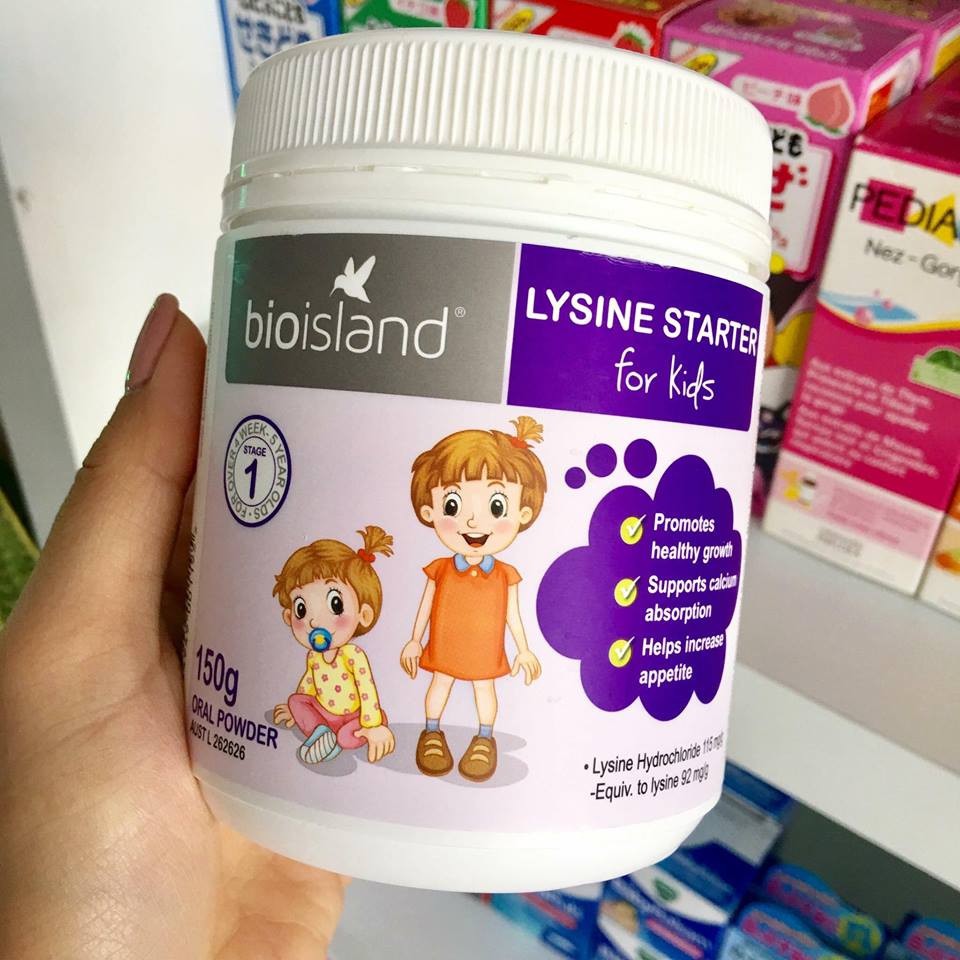 Bột tăng chiều cao Bio Island Lysine starter hộp 150gr