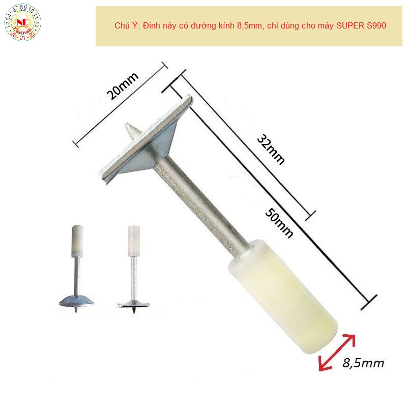 Máy Bắn Đinh Bê Tông SUPER S990 Thế Hệ Mới, Máy Bắn Ty Ren Không Dùng Điện