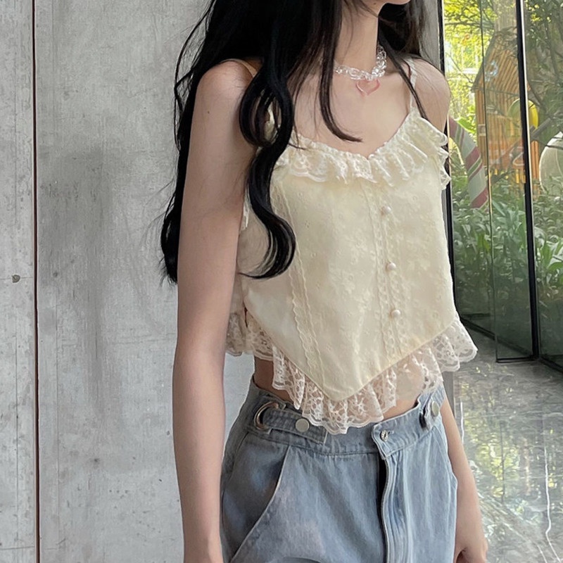 Áo Hai Dây Phối Ren Thời Trang Nữ Tính