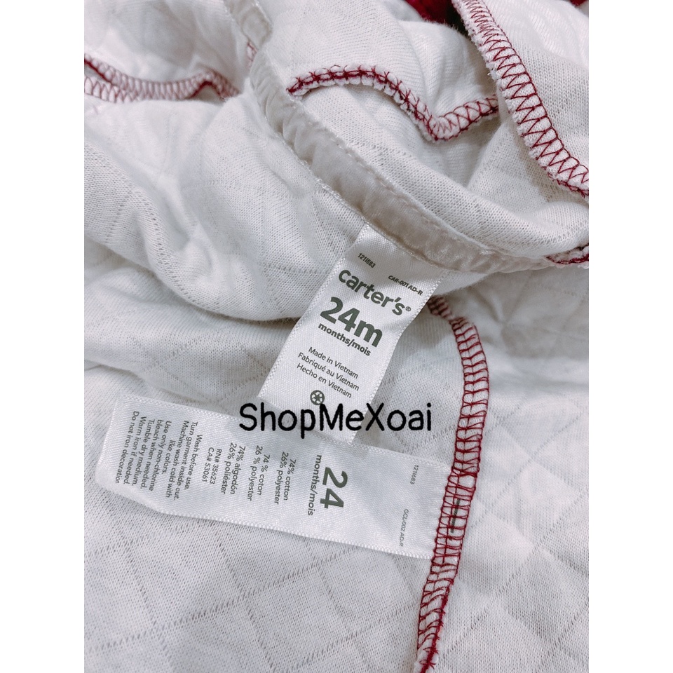 Áo khoác ngoài cho bé hãng Carter xịn xò size 3M,6M,24M, Áo khoác nhẹ cho bé