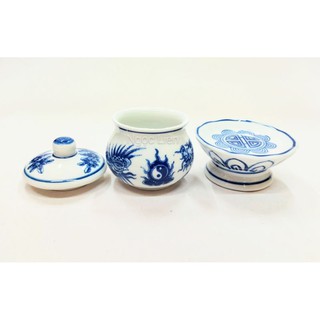 Ly cúng có nắp đậy Bát Tràng(loại  đẹp)
