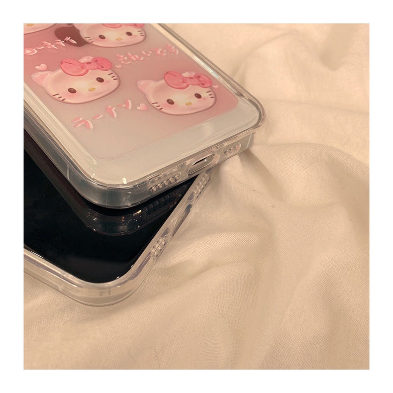 Ốp Điện Thoại HELLO KITTY Cạnh Mềm Chống Sốc Chống Rơi Cho iPhone 11 13 12 X XS Pro Max XR 12 13 Mini