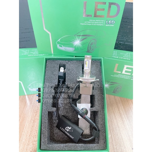 Bóng đèn pha led XHP-50 siêu sáng cho các xe dùng chân bóng H4