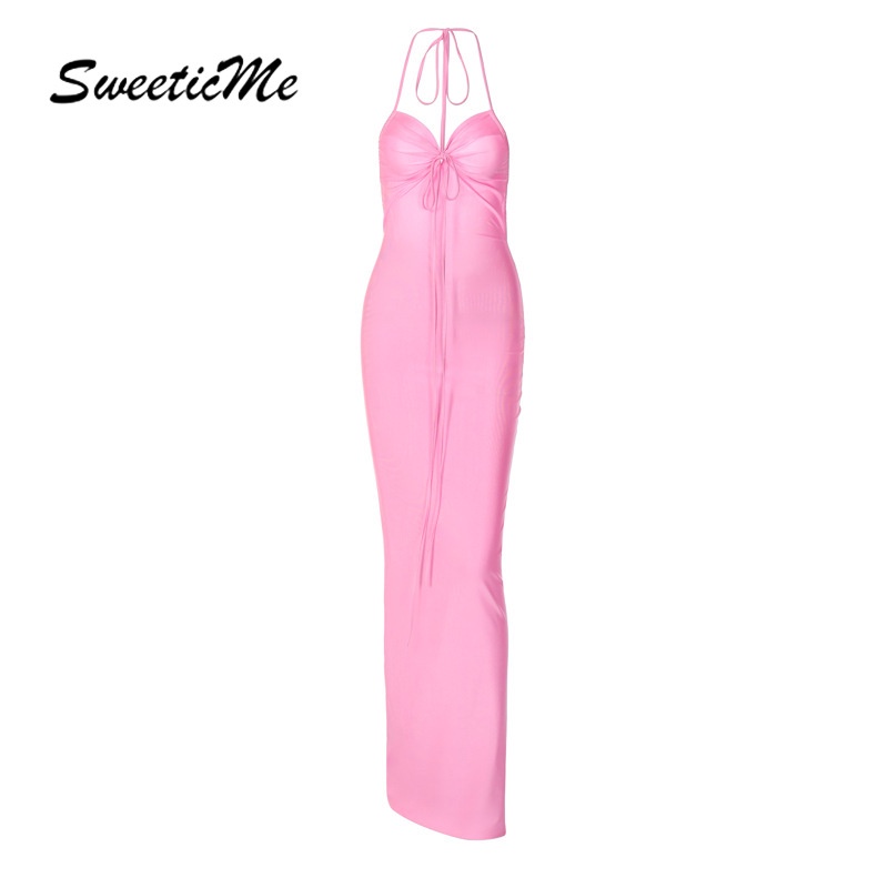 Đầm ôm SweeticMe Cổ Chữ V Hở Lưng Gợi Cảm