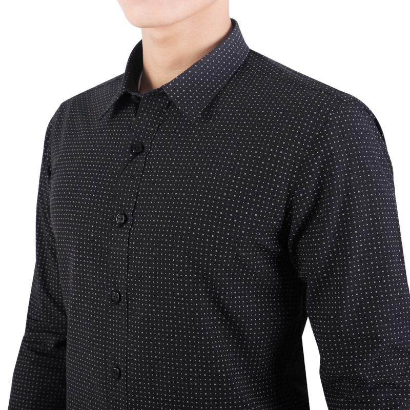 Áo sơ mi Dài tay Owen Bamboo Slim Fit màu Đen - AS61002D