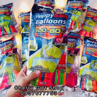 Sỉ 111 Quả Bóng Bay Nước Có Sẵn Đầu Nối Vòi Nước - Bóng Nước Chùm Bong Bóng Nước