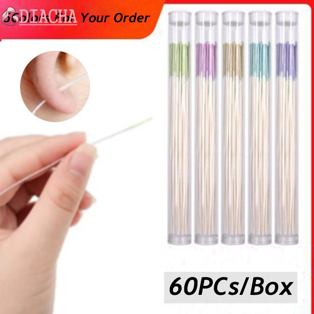 Hộp 60 Dụng Cụ Làm Sạch Khuyên Tai Dùng Một Lần Tiện Dụng Cho Nam Và Nữ