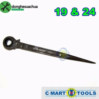 Cần siết đuôi chuột c-mart f0030-1924 đầu 19 và 24mm