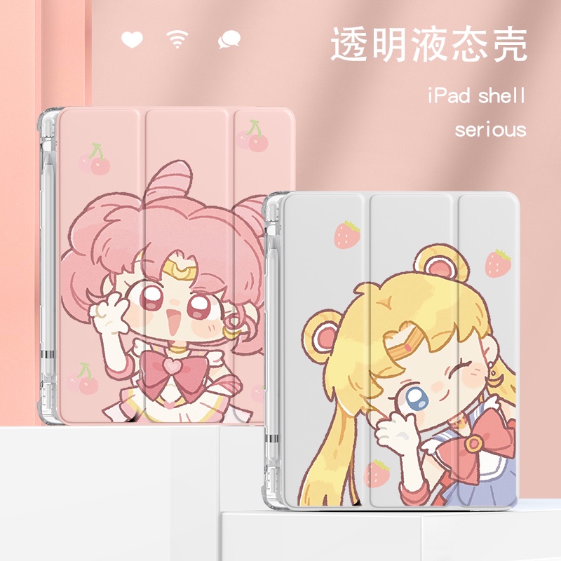 ☃Bao Da Máy Tính Bảng In Hình Cô Gái Cho ipad 9th Generation 2021 air4 8 ipad7/6 10.2 Inch 2018 air3 2 30% mini5 4