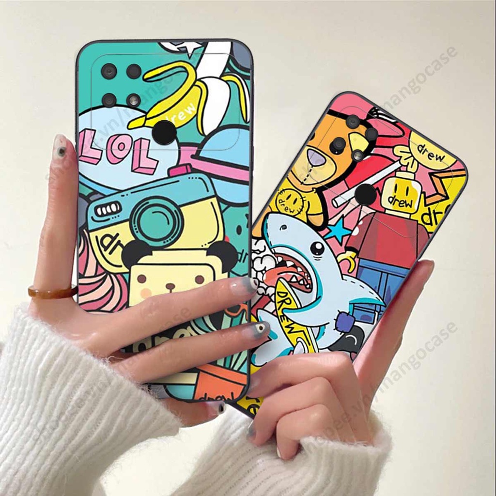 Ốp lưng điện thoại Xiaomi Poco C40 drew, kaws, bape cao cấp, vỏ ốp rẻ đẹp