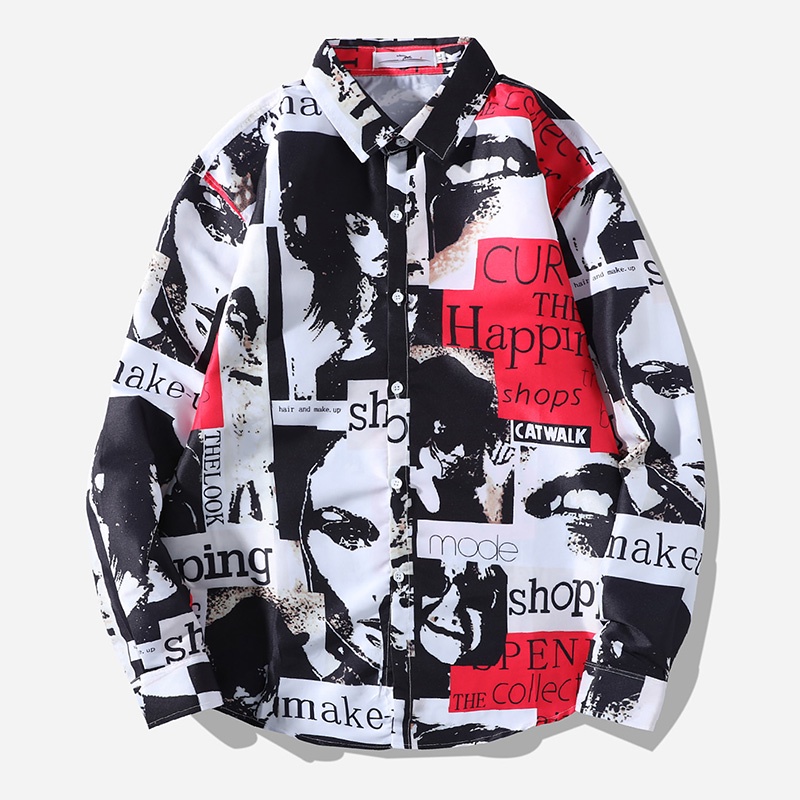 Áo sơ mi dài tay màu nhuộm thời trang cho nam 10 mẫu tùy chọn size M-3XL