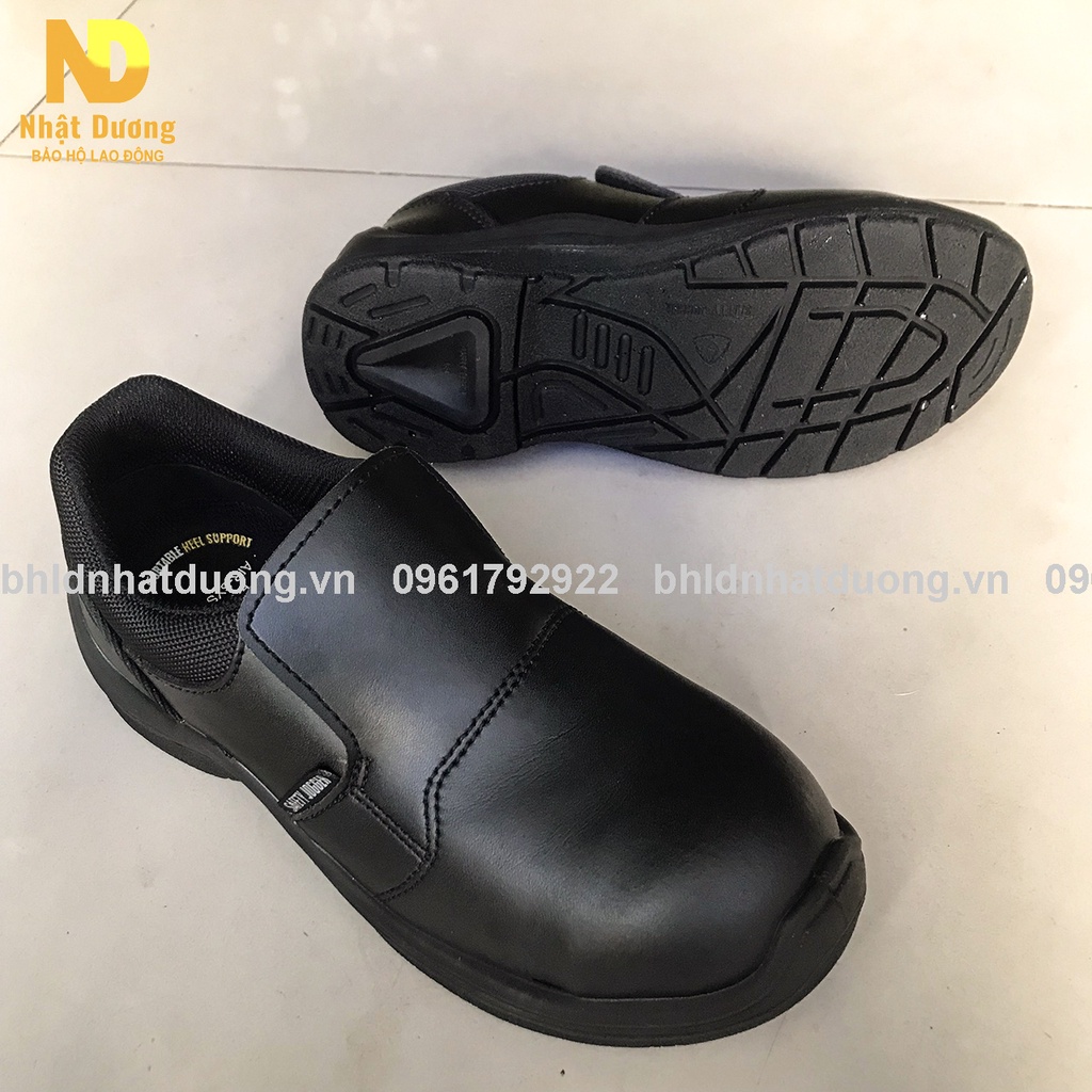 Giày bảo hộ lao động nam Jogger Dolce S3 SRC giày xỏ da bò cao cấp chống nước cấu tạo phi kim chống trượt chuẩn SRC