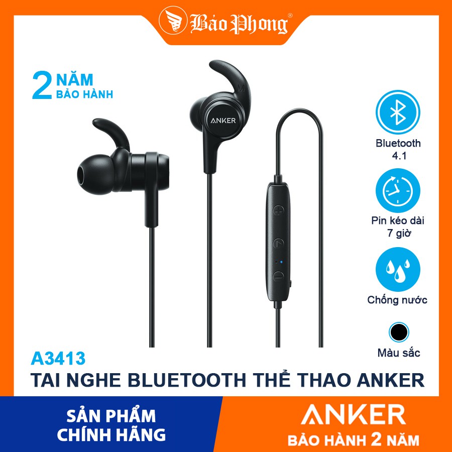 Tai nghe bluetooth ANKER A3413 SoundCore Sport Earphone SoundBuds Flow