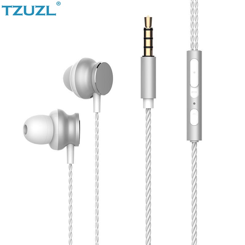 Tai nghe nhét tai TZUZL E-212 có micro và dây thiết kế thời trang cao cấp
