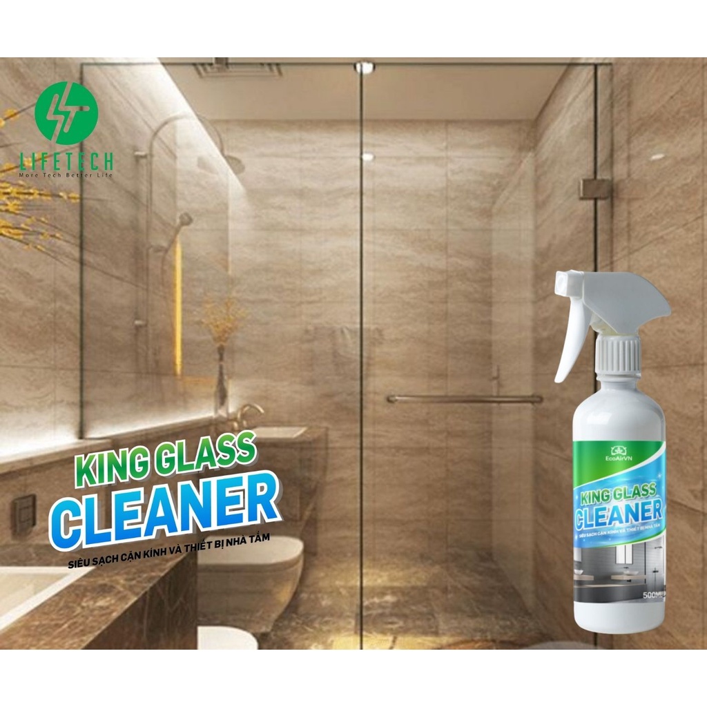 Tẩy cặn ca.nxi kính KingGlass Cleaner 500 ml- EcoAirVN