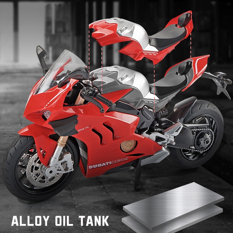 Mô Hình Xe Mô Tô Ducati V4S Bằng Hợp Kim Tỉ Lệ 1: 12
