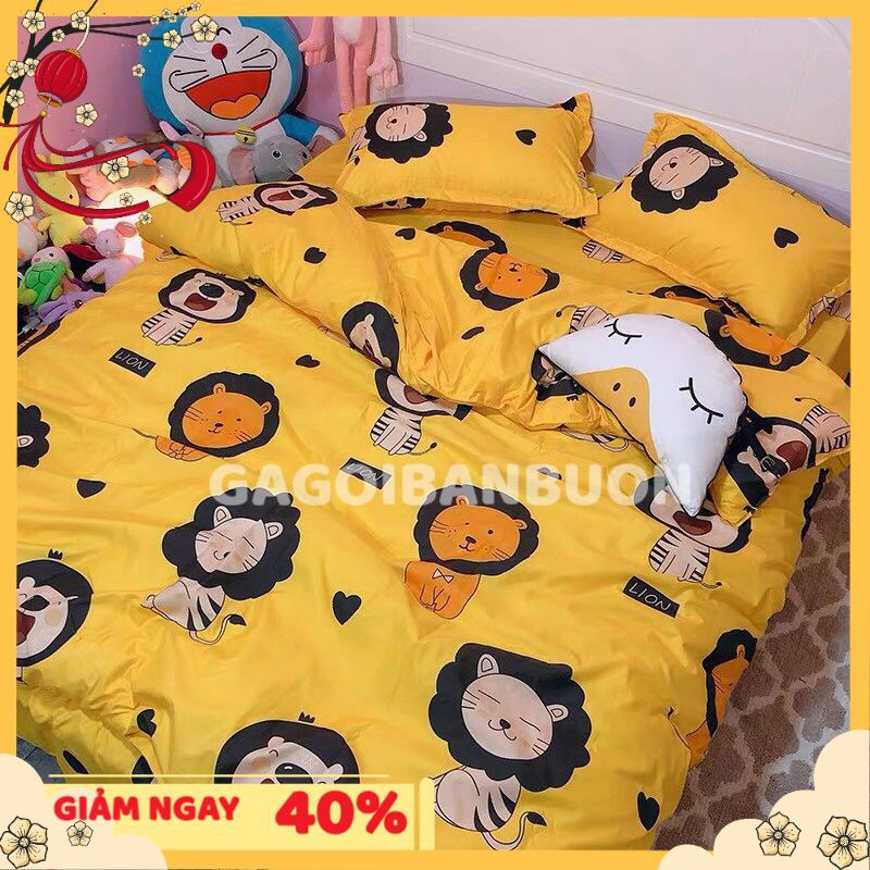 Bộ Chăn Ga Cotton POLY SƯ TỬ VÀNGchăn, ga, cotton, ga nệm, chăn ga, cotton poly, chăn nệm, chăn ga gối, bedding️