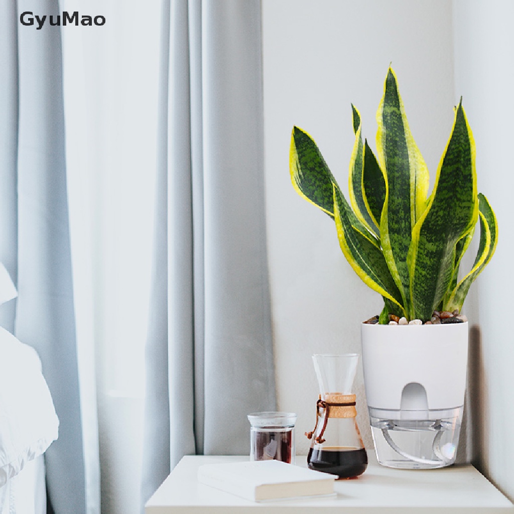 [cxGYMO] 2-layer self-watering flower pot with water container round flower pot garden  HDY