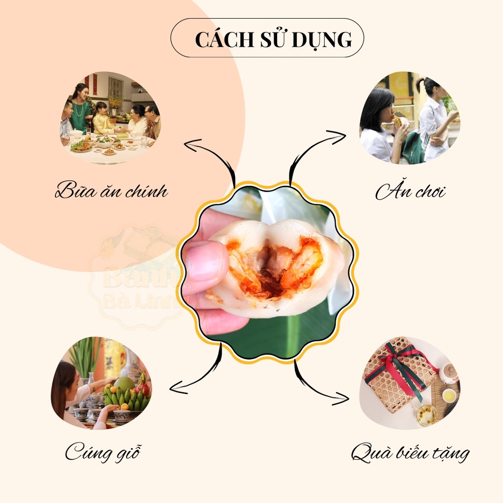 Bánh Ít Tôm Thịt Đặc Sản Đà Nẵng, 50 Cái, Hương Vị 100 Năm - Bánh Bà Linh