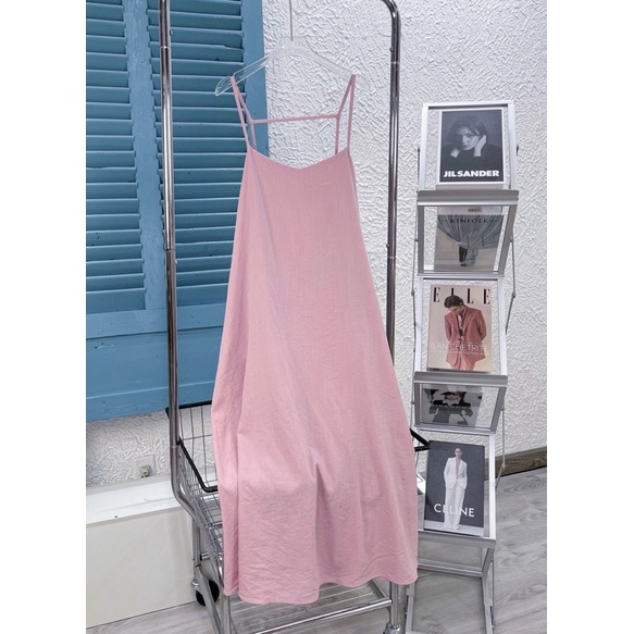 Váy nữ thiết kế dáng suông 🍉FREESHIP🍉 Váy dáng suông hai dây hở lưng tông màu xinh xắn Váy freesize
