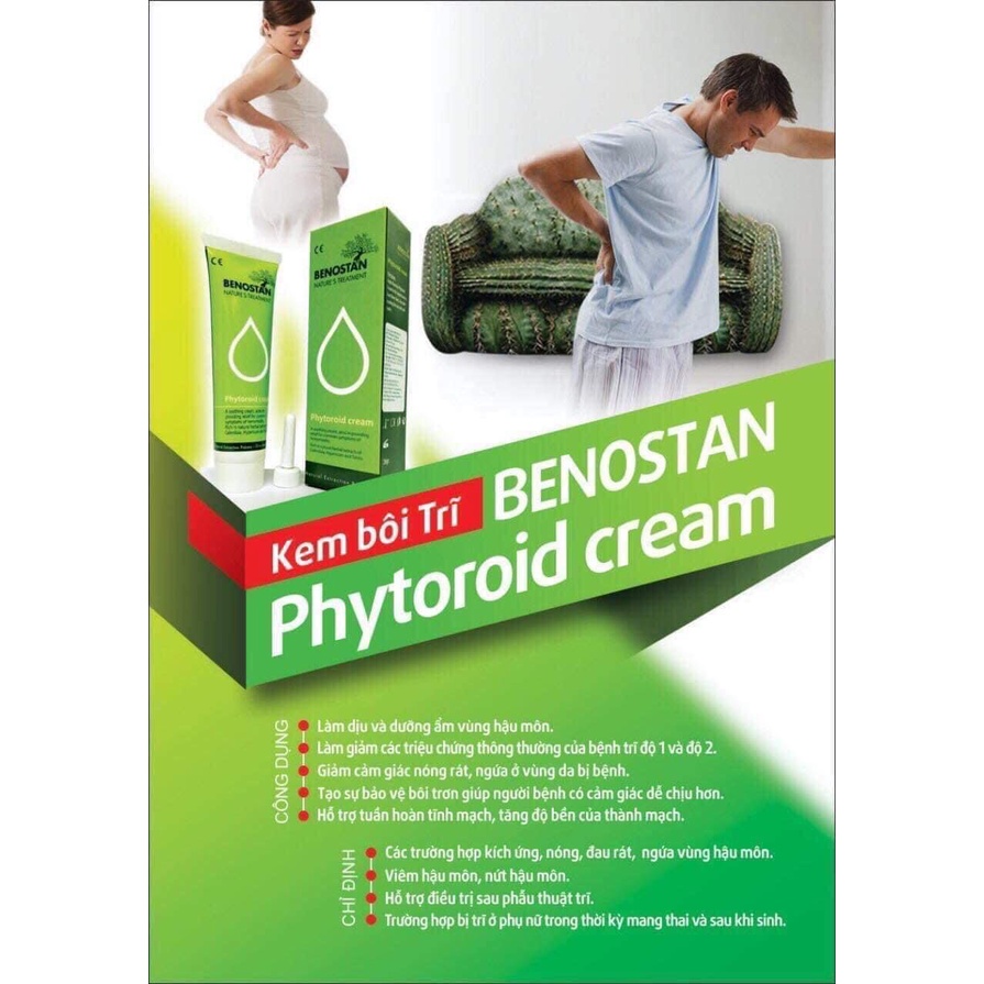 BENOSTAN PHYTOROID CREAM - Kem bôi trĩ - THÀNH PHẦN THẢO DƯỢC TỰ NHIÊN - NHẬP KHẨU HY LẠP