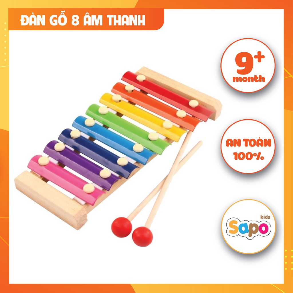 Đàn gỗ 8 âm thanh,đồ chơi âm nhạc phát triển khả năng cảm nhạc cho bé sapo kids