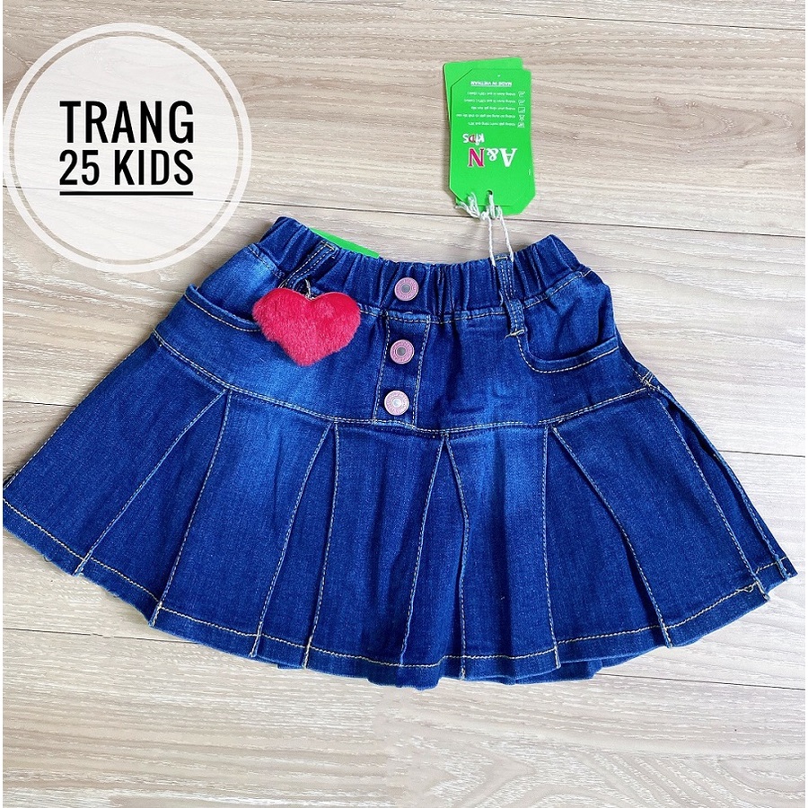 Chân Váy Jean Xếp Ly Có Quần Chip Trong cho bé gái 24-40kg - Trang 25Kids-K186