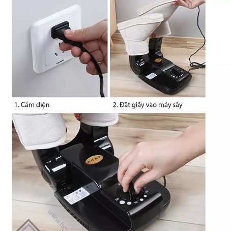 Máy sấy giày khử mùi diệt khuẩn siêu tốc có hẹn giờ thông minh làm khô giày dép tất vớ thích hợp cho mùa mưa ẩm ướt