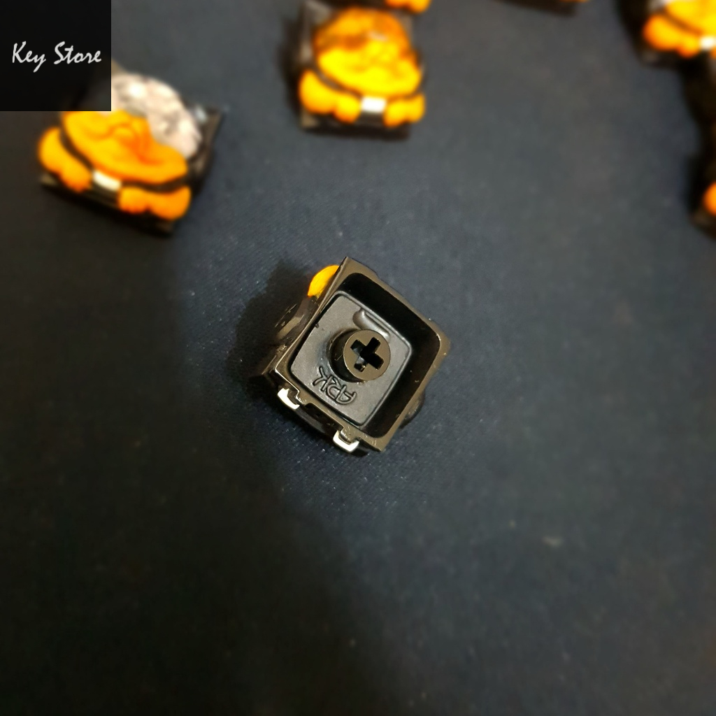 Nút bàn phím cơ artisan keycap sirius màu cam carbon