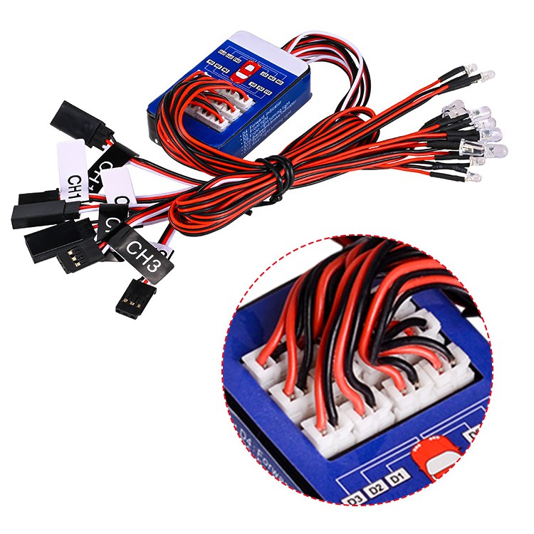 Bộ mạch điều khiển 12 bóng đèn Led lắp cho xe RC