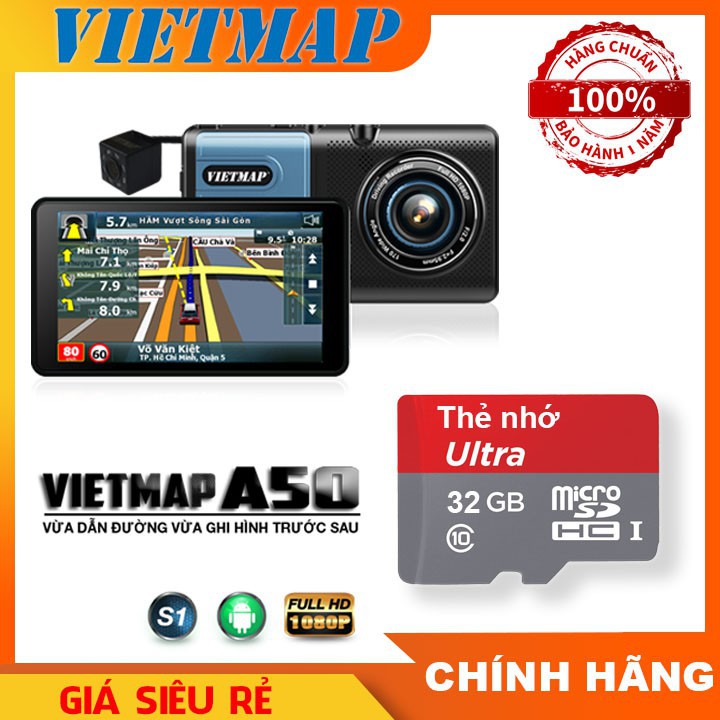 Camera Hành Trình Vietmap A50 Dẫn Đường Cảnh Báo Giao Thông