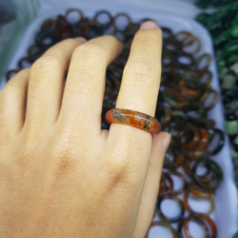 Nhẫn NGOC THỦY TẢO Rêu Vàng