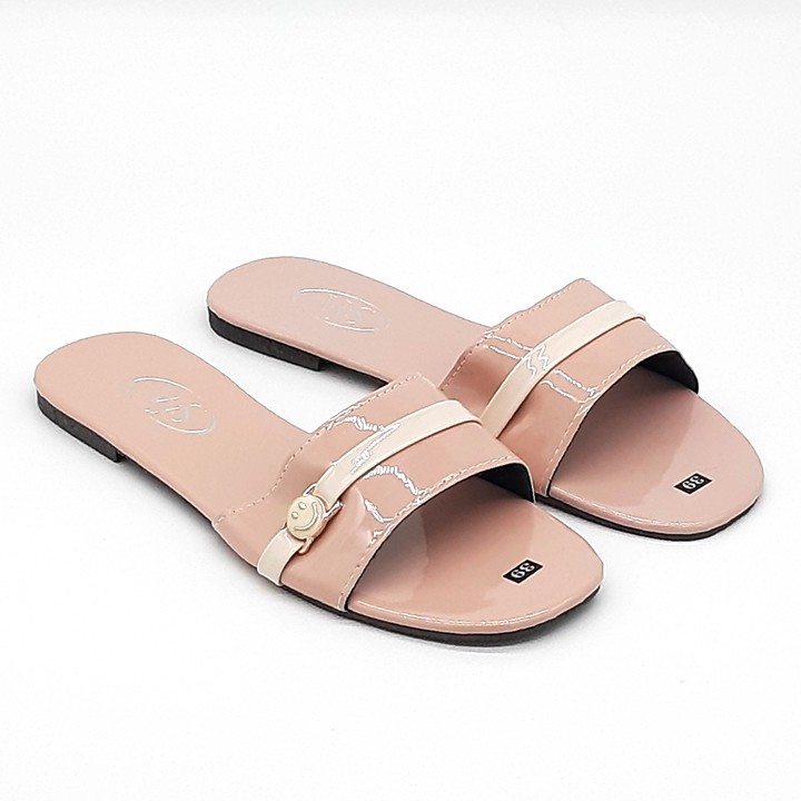 Dép lê bệt nữ quai ngang hoạ tiết khoá mặt cười thời trang VYS TA6411 (Nhiều màu)