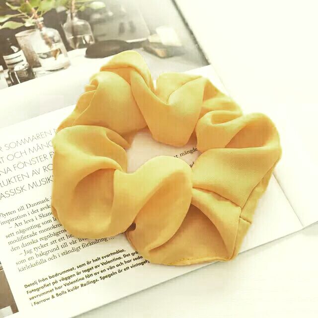 Dây buộc tóc scrunchies vải chiffon nhiều màu