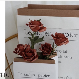 (DÀY 2 LỚP CÓ THỂ THÁO RỜI) TÚI GIẤY KRAFT Le sac en papier, Phụ kiện chụp ảnh đẹp. túi đựng hoa lá decor background