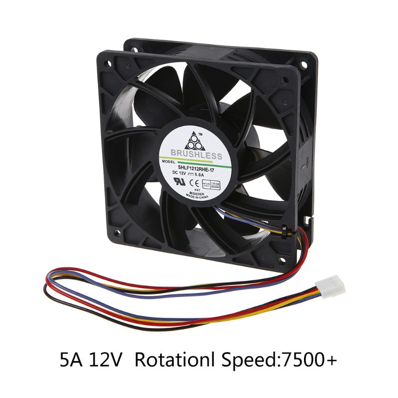 Quạt Tản Nhiệt Làm Mát CPU DC12V 5A 12cm 12038 PWM 7500RPM S7 S9