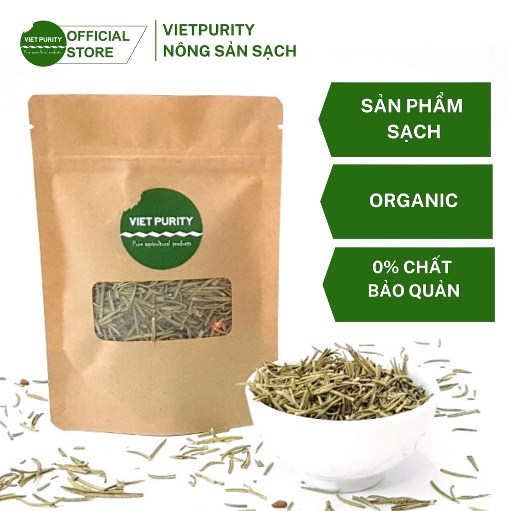 Lá hương thảo rosemary Vietpurity sấy khô 50g - Dùng làm trà, gia vị ướp