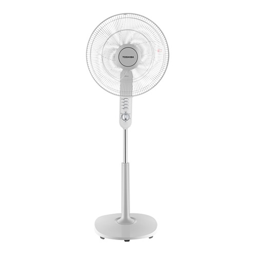 Quạt đứng Toshiba F-LSA10VN 5 cánh hẹn giờ tắt không remote màu xám - Bảo hành hãng 12 tháng